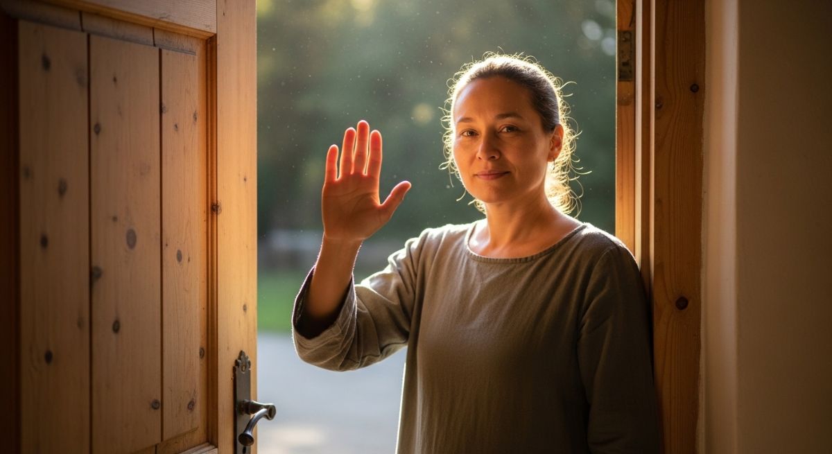 Hands holding a glowing light to represent inner kindness.