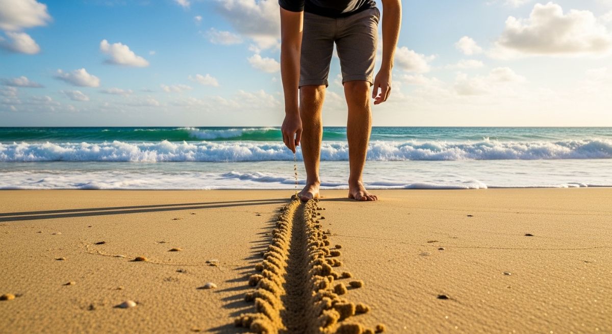 Adult and child planting a tree together.