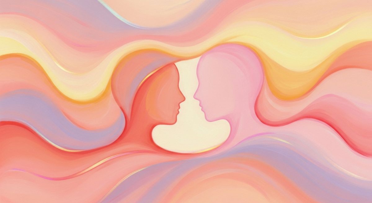 Abstract pastel painting representing emotional harmony.