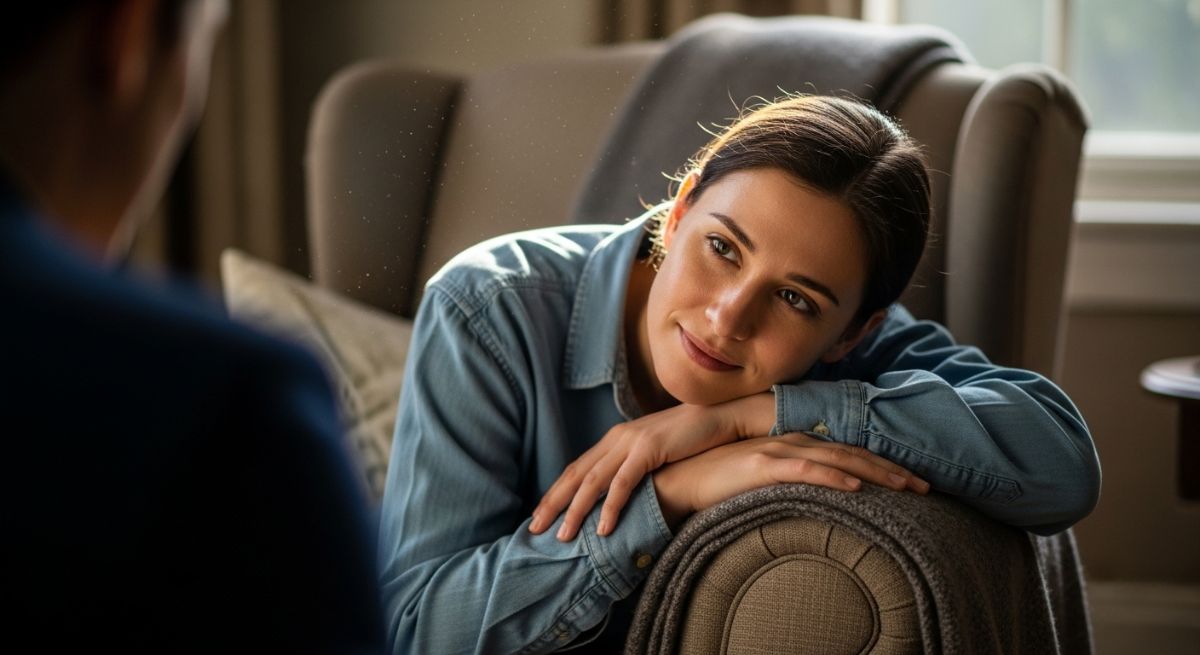 A compassionate person listening carefully.