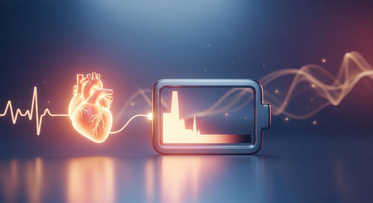 A glowing heart charging a battery symbol.