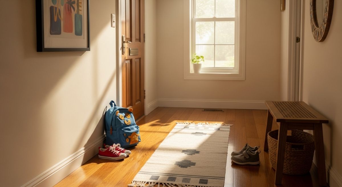 An organized home entryway symbolizing proactive planning.