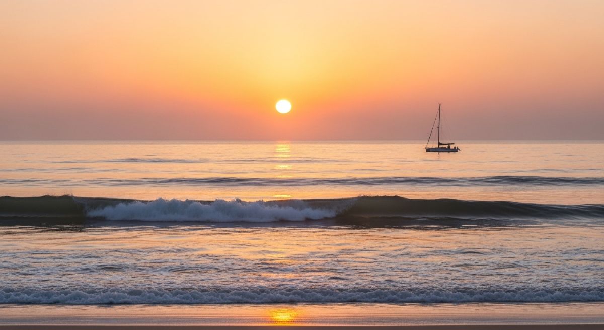 A serene sunrise over water symbolizing emotional growth and renewal.