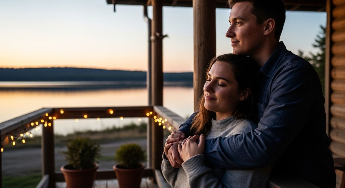 A person leaning on a partner for support