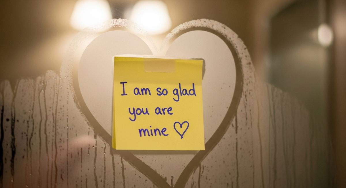 A love note on a mirror