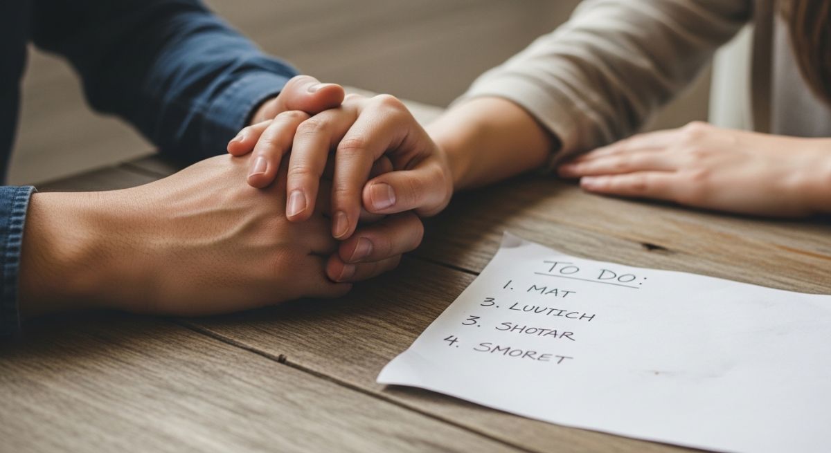 Partner covering spouse with a blanket