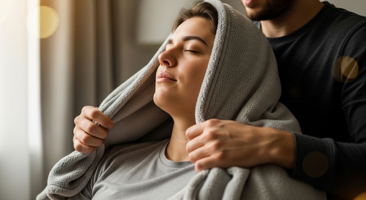 A peaceful kitchen sanctuary with a candle